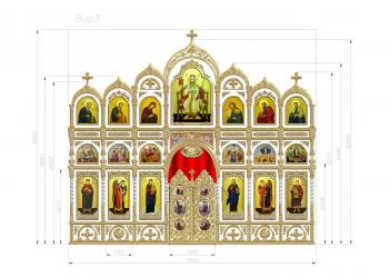 Iconostasis (IKN_0159) 3D model for CNC machine